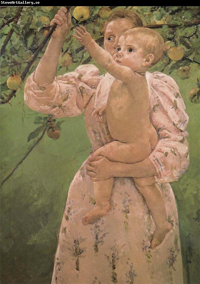 Mary Cassatt Drinks trying to reach an apple